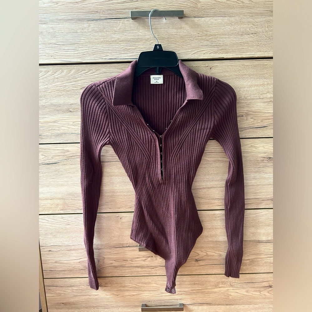 Abercrombie & Fitch Brown Sweater Bodysuit